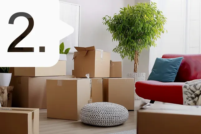 Bournemouth removals company packing materials within the home